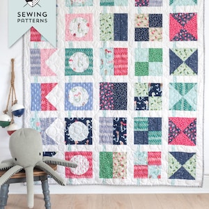 Seas the Day nautisch quiltpatroon | Digitaal pdf-patroon door Melissa Mortenson van Polka Dot Chair