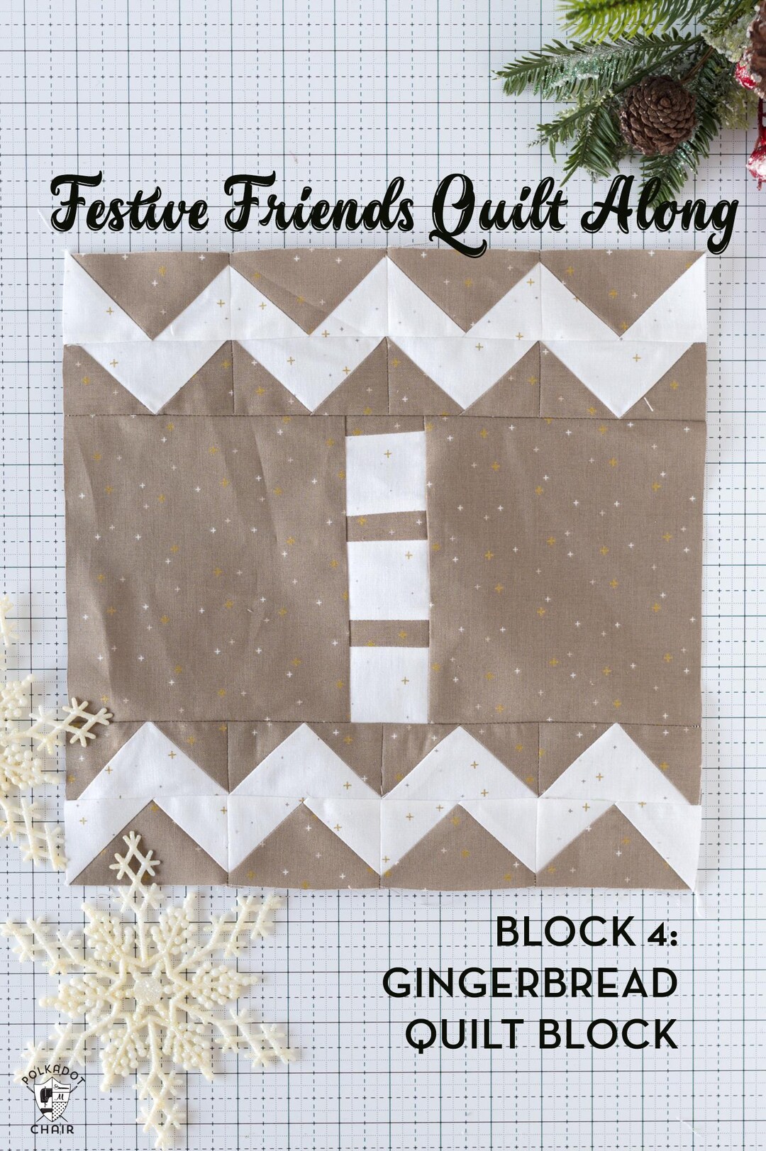 Gingerbread Man Quilt Block Pattern for Festive Friends Christmas Quilt ...