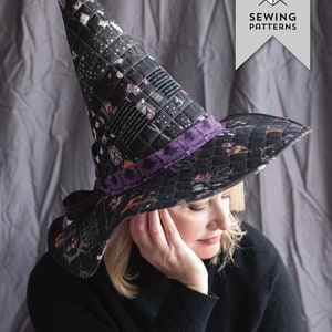 The Spellbound Quilted Witch Hat Sewing Pattern | Digital PDF Pattern