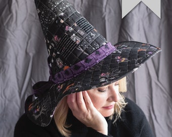 The Spellbound Quilted Witch Hat Sewing Pattern | Digital PDF Pattern