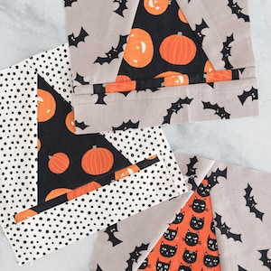 Häxhatt FPP-mönster för Halloween-sybehörsquilt | Digital PDF av Melissa Mortenson från Polka Dot Chair