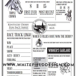 Derby Party Printables | Digital PDF - Etsy