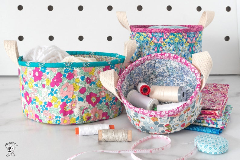 Nesting Fabric Baskets Sewing Pattern Digital PDF image 3