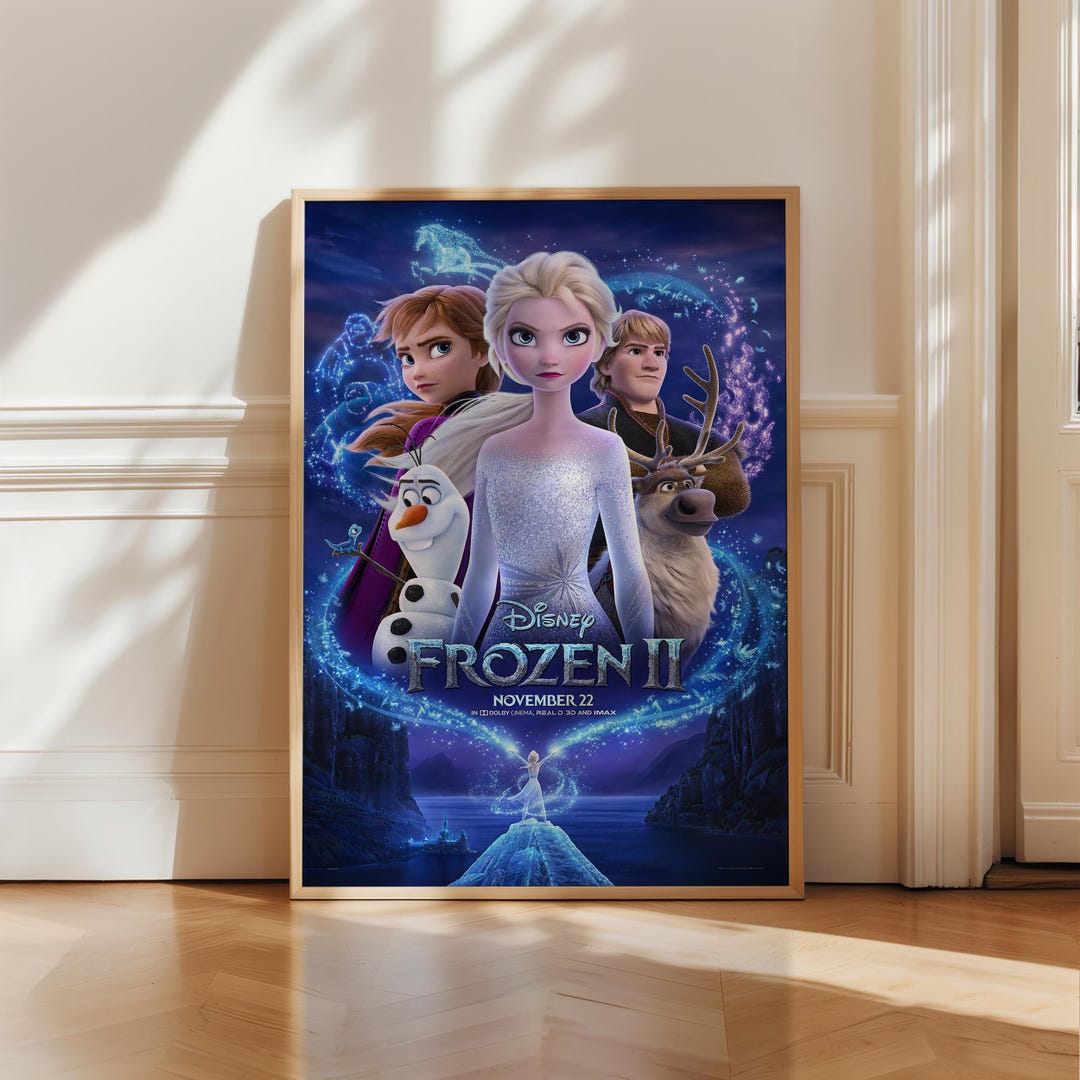 Frozen 2, Movie Poster Home Decor Art for Living Room Office Game Room Man Cave Film Poster