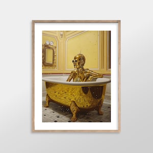 C-3PO | Star Wars Bathroom Art Prints | Antique Vintage Oil Painting Art Print for Bathroom Decor | Aesthetic Wall Art, Ready to Frame
