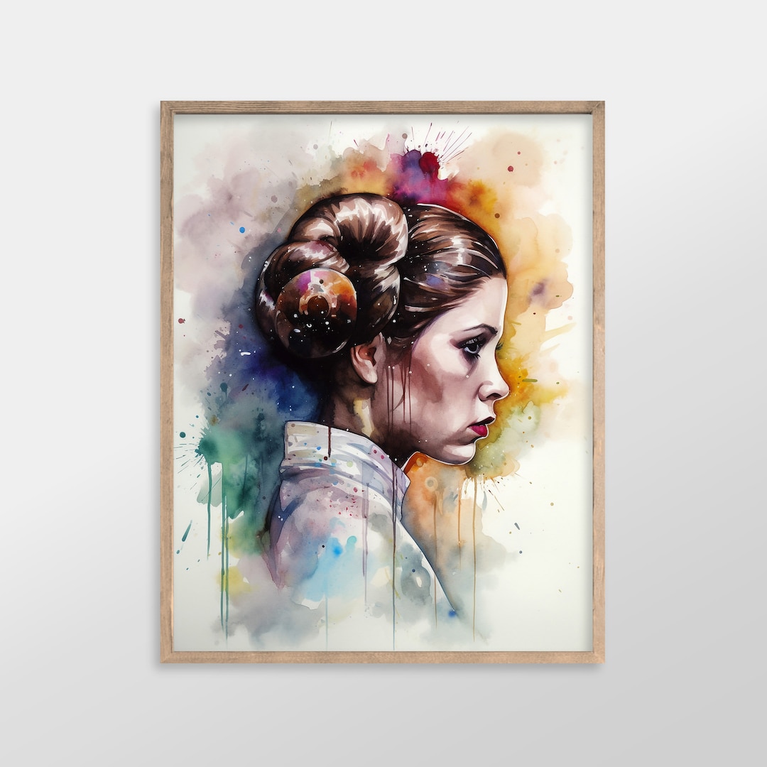 Star Wars Watercolor Art Print Vintage Painting for Bedroom and Living
