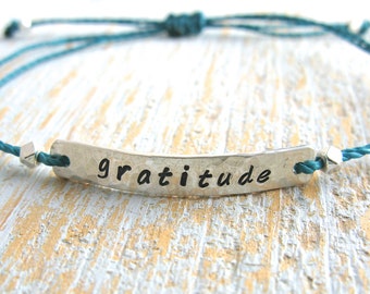 Word Bar Bracelet, Custom Word Bracelet, Word Bracelet, Name Bracelet, Sterling Silver Bracelet, Word String Bracelet