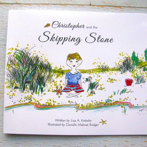 Children&#39;s Book, Christopher and the Skipping Stone, Softcover Children&#39;s Book, Life Lesson Book, Educational Story