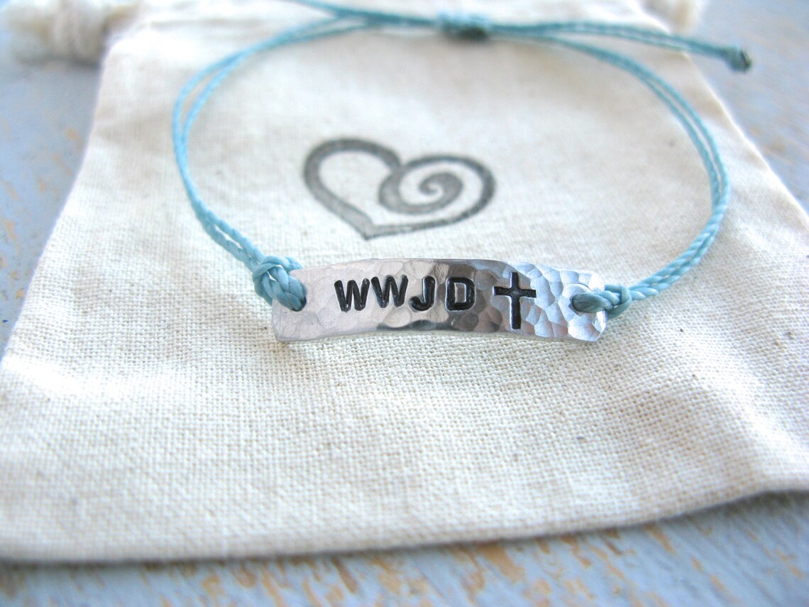 WWJD Bracelet Cross Bracelet Faith Bracelet Religious Etsy
