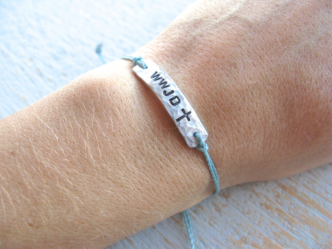 WWJD Bracelet Cross Bracelet Faith Bracelet Religious Etsy
