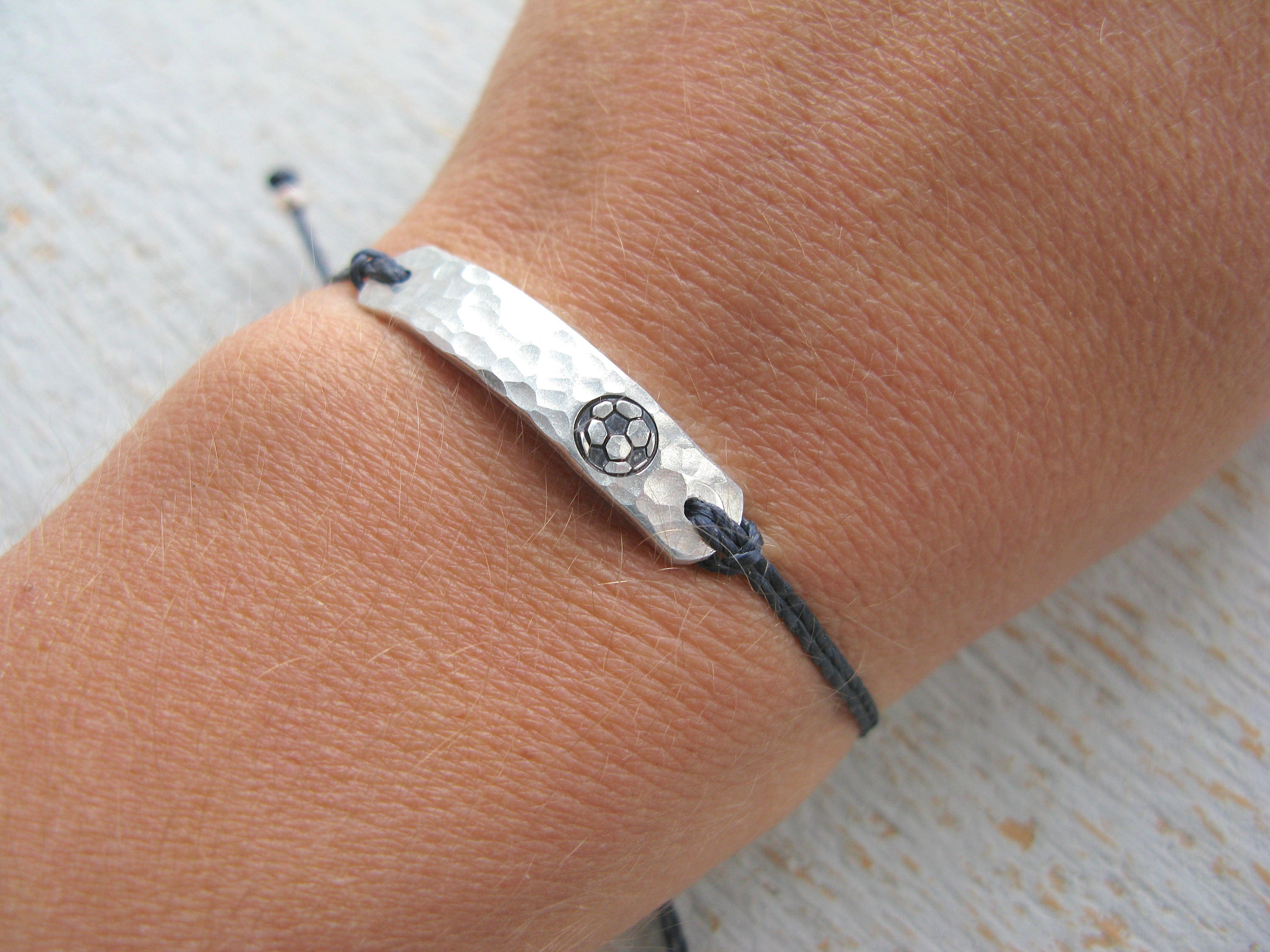 Soccer Bracelet Soccer Name Bracelet Personalized Soccer Etsy