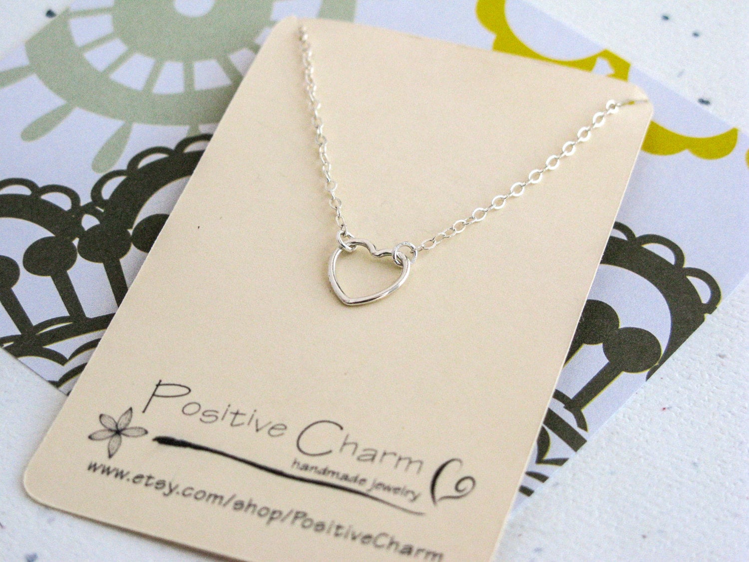 Silver Heart Charm Necklace
