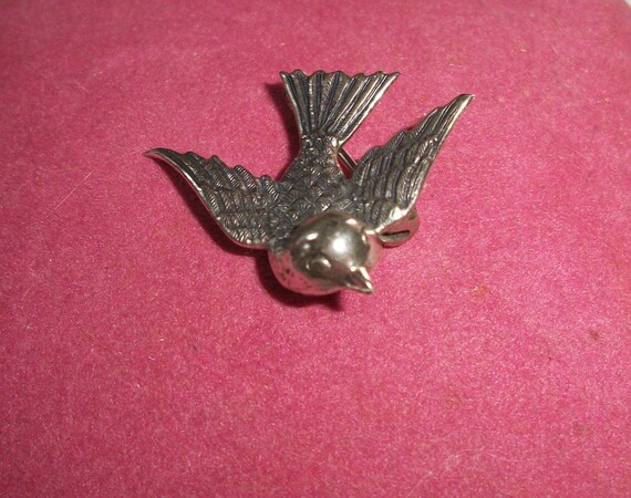 Vintage Beau Sterling Bird Brooch 1950's Cutie - image 4