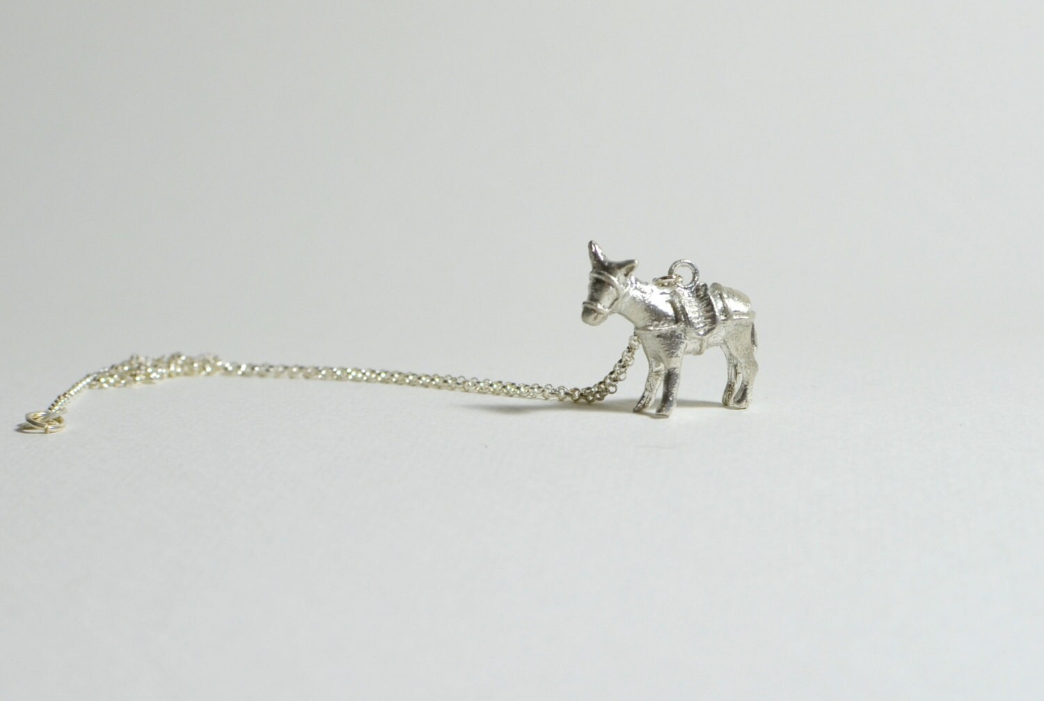Sterling silver donkey necklace Silver donkey jewelry silver Etsy