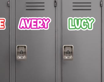 Custom Name Sticker or Magnet | Locker Decor | Back to School Labels for Water bottle, notebooks | Personalized name magnets