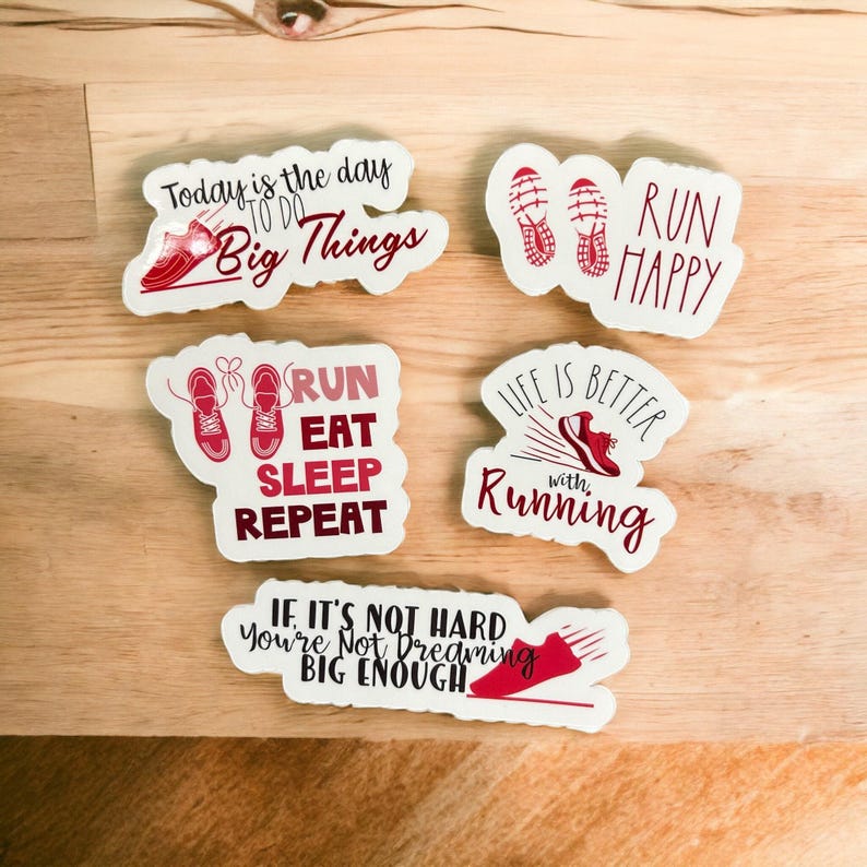 Custom running sticker set
