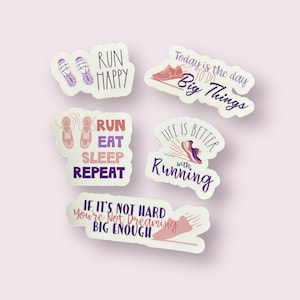 Conjunto de 5 adesivos para corrida | Presente para Cross Country | Presente para corredor