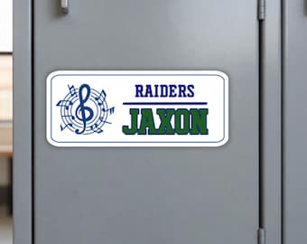 Personalized Band Magnet | Marching Band, Chorus, Theater Locker Decor | School locker magnets | Custom Name magnets | Sports Team gifts