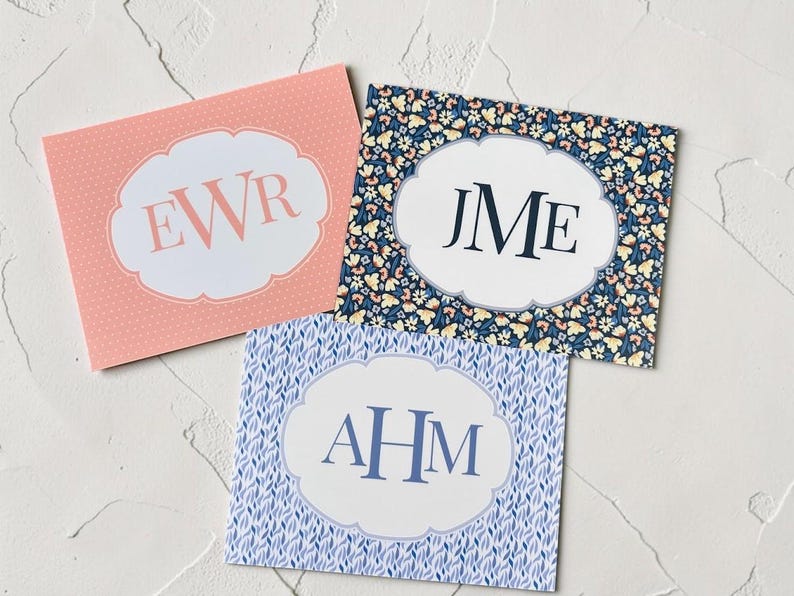 Ahm Initals Personalized Mahjong Card Sticker | Custom Vinyl Decal for NMJL & Big ...