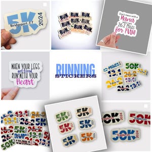 Track and Field Sticker Sets (8 Piece Set) Personalized to your school colors | Team Spirit Gifts | Senior night decor | Waterproof stickers image 11