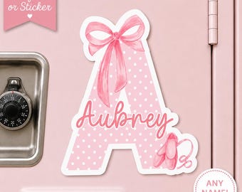 Personalized Dance Magnet or Sticker | Dance Locker Magnet | Ballet customized stickers | Dance Competition gift