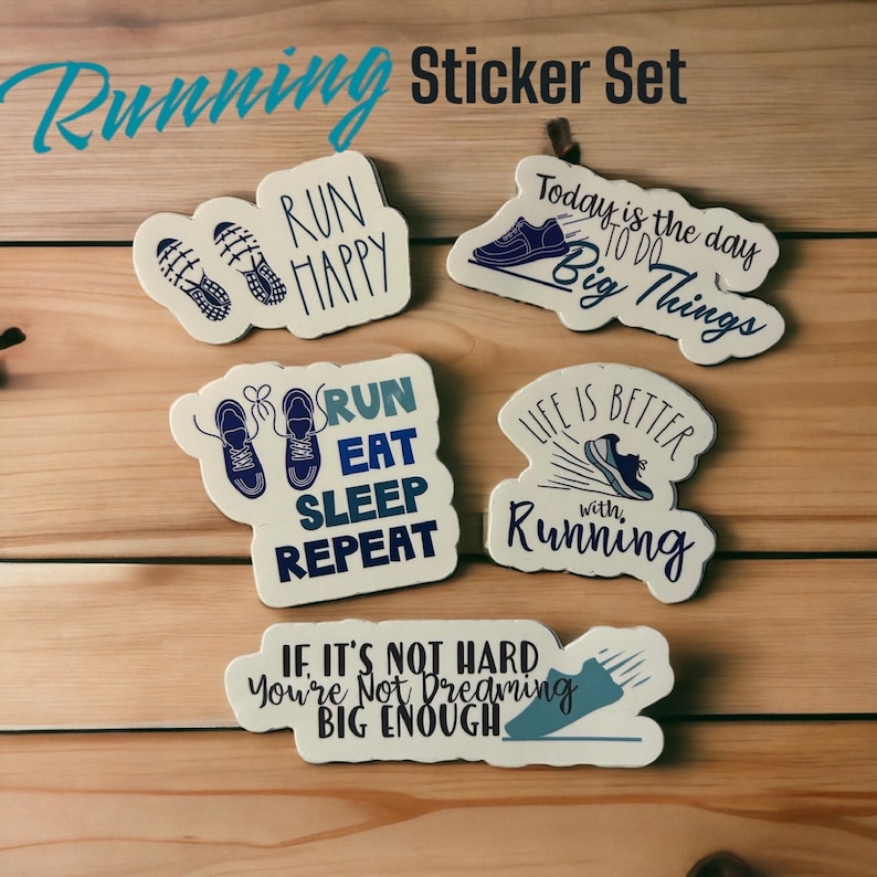 Custom running sticker set