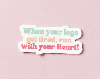 Running Stickers | I Run Because I Can | Gift for Mom Runner | Half Marathon runner stickers | Scrapbook stickers | Running Journal stickers