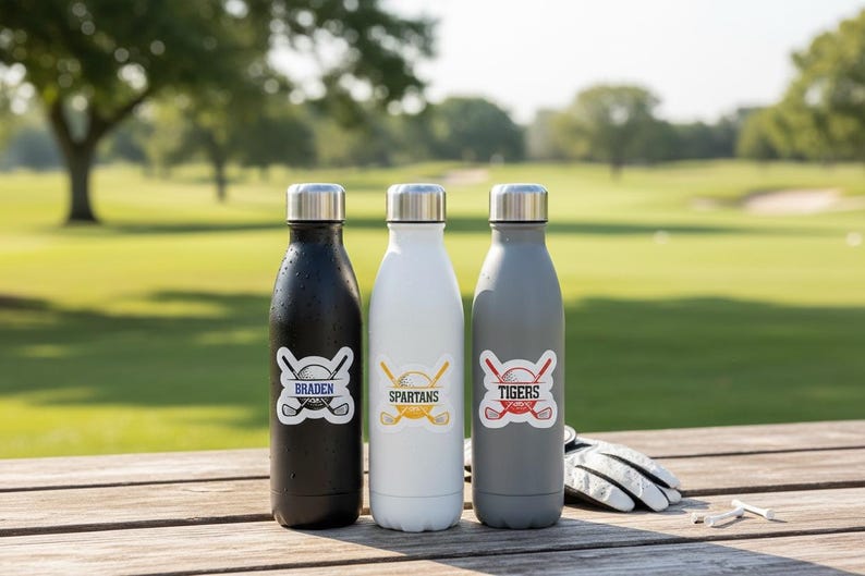 Golf Team Stickers Personalized With Name and Colors | Waterproof ...