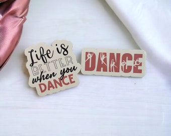 Dance stickers set of 2 | Custom dance stickers | Dancer custom decal | Dance water bottle sticker | Dancer gift | Recital gift | Ballerina