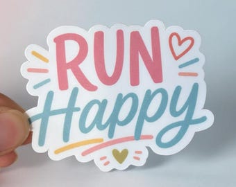 Run Happy Stickers | Running Sticker set | Sole Sisters | Gift for Runner | Running Therapy | Running Journal stickers