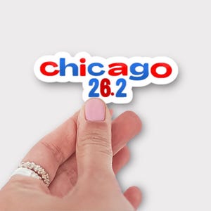 Adesivo o magnete Chicago 26.2 / Adesivo maratona per borraccia / Magnete per maratoneti / Regalo per maratoneti / Adesivo per diario di corsa