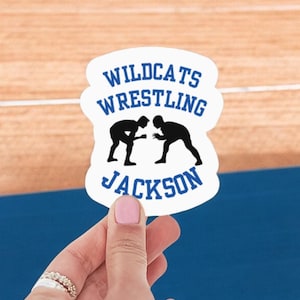 Gepersonaliseerde teamstickers worstelen | Stickersets worstelteam | Cadeau worstelteam | Worstelstickers | Cadeau voor worstelteam