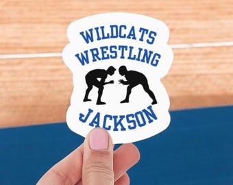 Gepersonaliseerde teamstickers worstelen | Stickersets worstelteam | Cadeau worstelteam | Worstelstickers | Cadeau voor worstelteam