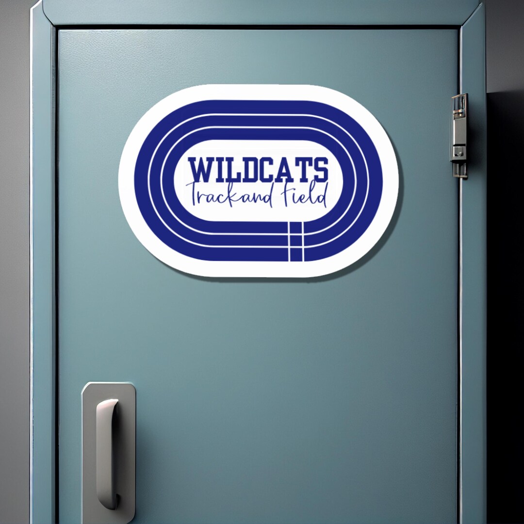 Track Meet Sticker Custom Track & Field Name Magnet or Sticker | Personalized Sports ...