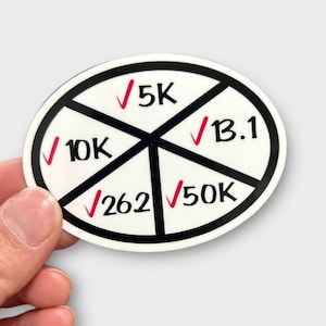 Custom Race Sticker or Magnet | Running sticker for water bottle | Gift for Runner | Race sticker for runner | Gift for marathoner