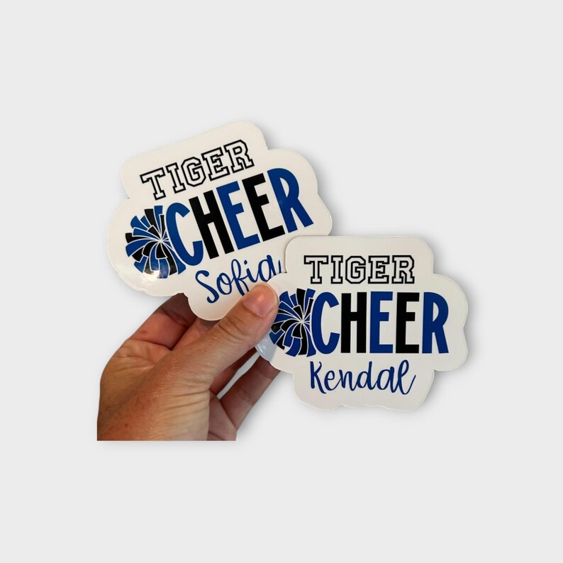 Personalized Team Cheer Stickers Set of 10 | Sports Team Name Sticker ...