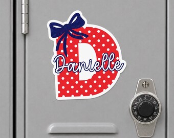 Personalized Locker Magnet or Sticker | Customized locker decor with school colors | Team Locker room | Custom name stickers
