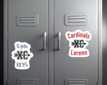 Cross Country Magnet for Locker or Sticker | Personalized Cross Country magnet | Custom name XC gift |XC running sticker | XC sports magnets
