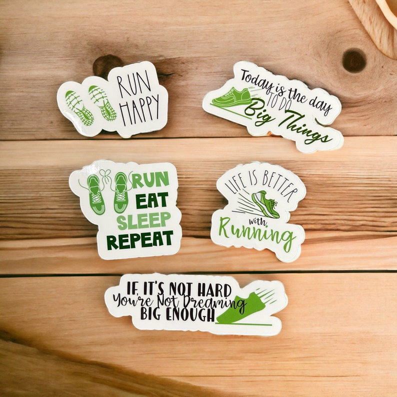 Custom running sticker set
