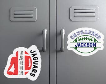Aimant de football personnalisé pour casier | Sticker Football pour gobelet | Cadeau football prénom personnalisé | Autocollant de football | Cadeaux esprit d'équipe