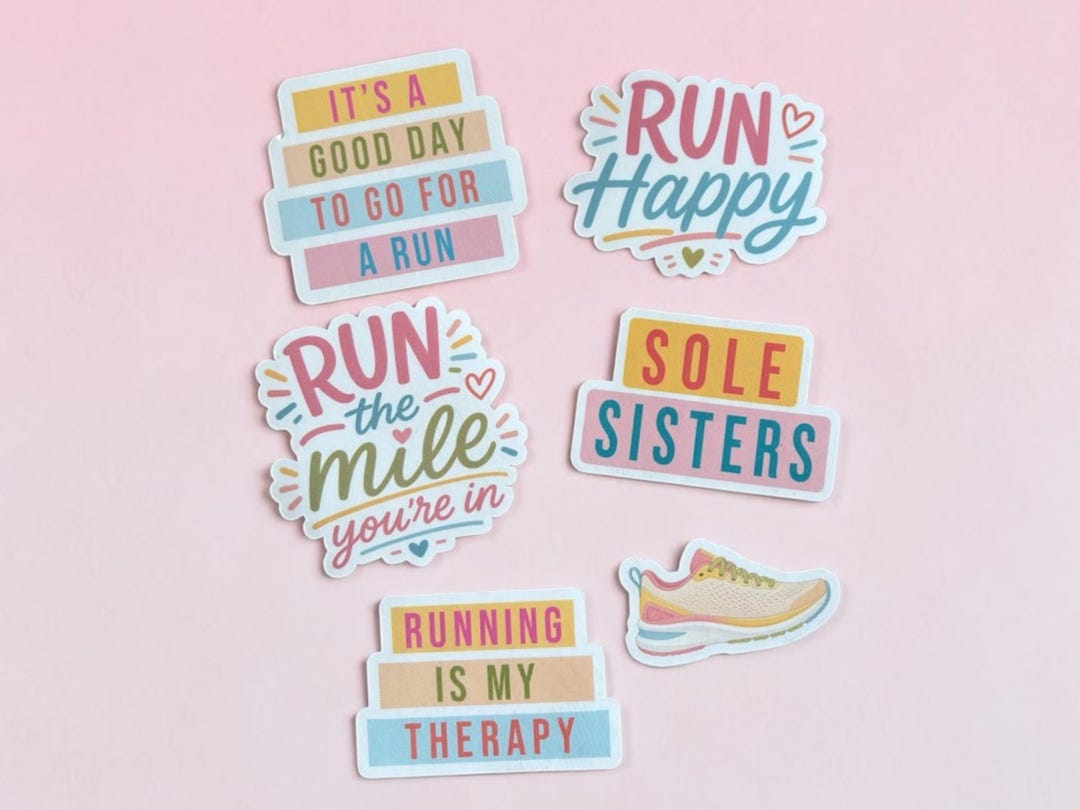 Running Stickers | Run Happy | Sole Sisters |gift for Runner | Marathon ...