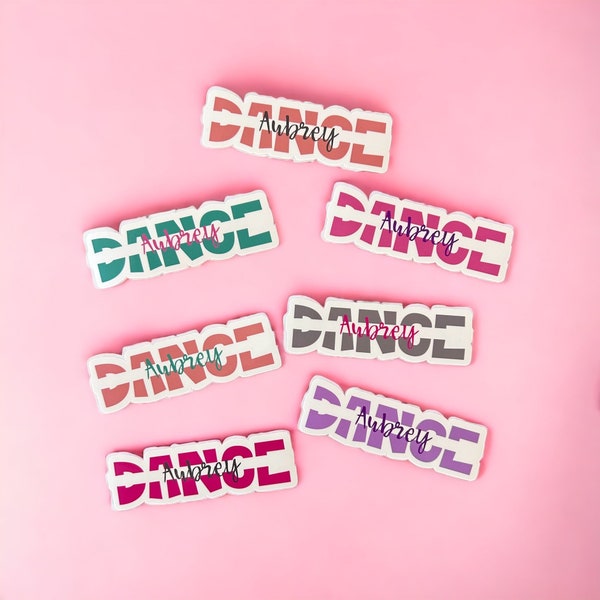 Personalized Dance sticker with Name | Custom Dance stickers | Dancer custom decal | Dance water bottle sticker | Dancer gift | Recital gift
