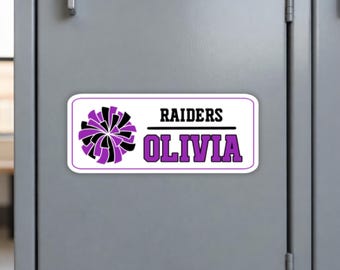 Personalized Cheer Magnet | Cheer Locker Room Decor | Cheer Team School locker magnets | Custom Name magnets | Sports Team gifts