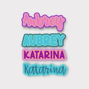 Personalized name magnet font variations