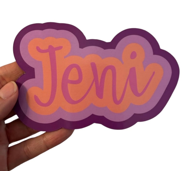 Personalized Magnet Custom Name Locker Magnet or Sticker | School Decal Fridge Magnet Laptop Sticker Teacher or Student Gift image 10