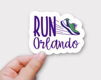 Ren Orlando sticker of magneet | Hardloopsticker voor waterfles | Lopende motivatiemagneet | Cadeau voor hardloper | Orlando Runner