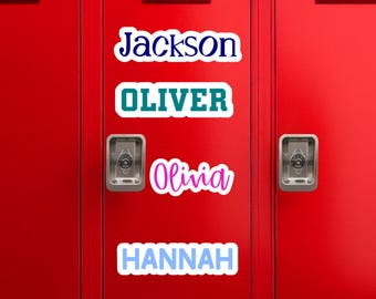 Custom Name Sticker or Magnet, Personalized Name Decal, Sports Team Name & Number, Teacher Name Magnet, Kids Name Sticker