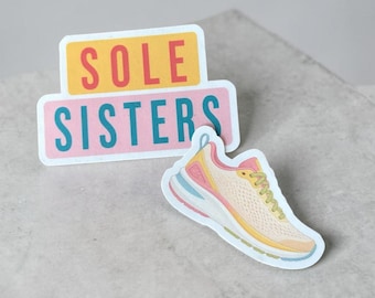 Sole Sisters Stickers | Run Happy Stickers | Running Sticker set | Gift for Runner | Running Therapy | Running Journal stickers