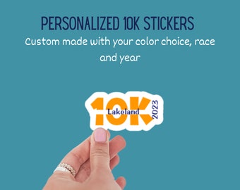 Personalized 10K Stickers | Custom 10K stickers | 10K Runner gift
