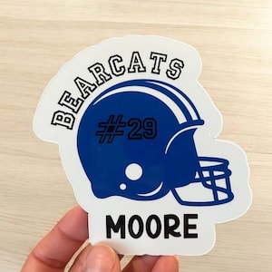Personalized Football Magnet or Sticker | Car magnet | Sports locker magnet | Custom football team stickers | Football team spirit gift